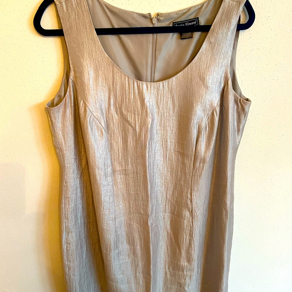 Silver sheath dress